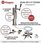 Kegco Standard 2-Tap Tower Kegerator Conversion Kit with No CO2 Tank