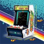 Arcade Classics - Atari Centipede Counter Series Game Machine, 5 Games, 8" Liquid Crystal Screen - Mini Cabinet, Portable Gaming, Retro, Countertop Console, Basement Decoration, Man Cave