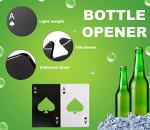 Gadgetime USA 2 piece set black and Silver Poker Card Beer Bottle Opener, Poker Card Cap Opener For Beer, Soda, Bottles