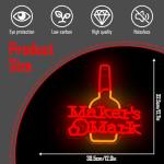 Maker Mark Whiskey Neon Sign for Wall Decor Bar Neon Sign for Man Cave Neon Led Sign Dimmable Neon Light Up Sign for Beer Bar Pub Business Man Cave Club Party Gift