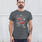 Ford Falcon Retro Poster Men's Graphic Short Sleeve T-Shirt - 1960s-70s Muscle Car Classic Ride Design Large Charcoal