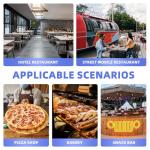 JINSONG 28" Refrigerator Sandwich & Salad Prep Table, Stainless Steel Refrigerated Food Prep Station, 7.4 cu. ft with Cutting Board and 12 Pans for Restaurants, Bar, Shops, etc