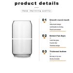 LUXU Beer Glass, 20 oz Can Shaped Beer Glasses Set of 4 -Craft Drinking Glasses,Large Beer Glasses for Any Drink and Any Occasion (Set of 4)