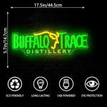 Jeanchrl Buffalo Neon Sign Trace Distillery Whiskey Neon Lights for Bedroom Home Business Club Pub Neon Bar Sign for Man Cave Light up Sign for Wall Decor Gift