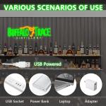 Jeanchrl Buffalo Neon Sign Trace Distillery Whiskey Neon Lights for Bedroom Home Business Club Pub Neon Bar Sign for Man Cave Light up Sign for Wall Decor Gift