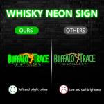 Jeanchrl Buffalo Neon Sign Trace Distillery Whiskey Neon Lights for Bedroom Home Business Club Pub Neon Bar Sign for Man Cave Light up Sign for Wall Decor Gift