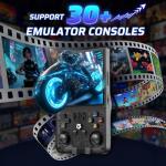 YEQOO R36MAX Retro Handheld Game Console, 4.0 Inch IPS HD Screen Portable Retro Gaming Console, 1.5GHz CPU Support 30+ Emulator Console Video Game Console, 4000mAh Battery (64GB Black)