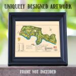 Pebble Beach Links California c1968 11x14 Vintage Golf Course Map Illustrated Coastal Sports Cartography Historic Fairway Layout Collector Gift Unframed Wall Decor Office Study Man Cave Clubhouse Resort