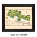 Pebble Beach Links California c1968 11x14 Vintage Golf Course Map Illustrated Coastal Sports Cartography Historic Fairway Layout Collector Gift Unframed Wall Decor Office Study Man Cave Clubhouse Resort