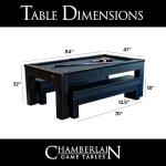 New York Nights 7 Ft Pool Table & Bench Set