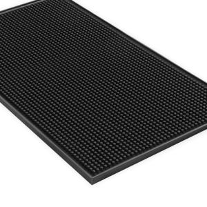 1 Pack Bar Mat, Dish Drying Mat, Large 31.5in x 12in Rubber Thick Durable Service Bar Mat for Home Kitchen Countertop Mat, Espresso Coffee Bar Mat, Black