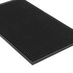 1 Pack Bar Mat, Dish Drying Mat, Large 31.5in x 12in Rubber Thick Durable Service Bar Mat for Home Kitchen Countertop Mat, Espresso Coffee Bar Mat, Black