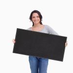 1 Pack Bar Mat, Dish Drying Mat, Large 31.5in x 12in Rubber Thick Durable Service Bar Mat for Home Kitchen Countertop Mat, Espresso Coffee Bar Mat, Black