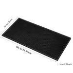 1 Pack Bar Mat, Dish Drying Mat, Large 31.5in x 12in Rubber Thick Durable Service Bar Mat for Home Kitchen Countertop Mat, Espresso Coffee Bar Mat, Black