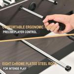 RAYKEEP 54" Foosball Table, Soccer Games Table Competition Sized Wooden Game Table w/ 2 Balls for Adult Kids Youth Home, Game Room, Office, Party (Dark Wood Grain)