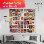 56PCS Vintage Rock Band Posters Set – Retro 70s 80s 90s Music Wall Art Prints, Classic Rock & Metal Concert Album Cover Collage for Bedroom, Living Room, Man Cave, Teen Room Decor (4x6 Inch)