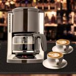 1 Pack Bar Mat, Dish Drying Mat, Large 31.5in x 12in Rubber Thick Durable Service Bar Mat for Home Kitchen Countertop Mat, Espresso Coffee Bar Mat, Black