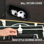 RAYKEEP 54" Foosball Table, Soccer Games Table Competition Sized Wooden Game Table w/ 2 Balls for Adult Kids Youth Home, Game Room, Office, Party (Dark Wood Grain)