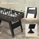 RAYKEEP 54" Foosball Table, Soccer Games Table Competition Sized Wooden Game Table w/ 2 Balls for Adult Kids Youth Home, Game Room, Office, Party (Dark Wood Grain)