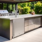 Kegco 24" Wide Outdoor Build-In Dual Tap Stainless Steel Right Hinge Kegerator with Dispense Kit