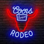 PILOYINDE Cowboy Neon sign Rodeo Neon Signs for Wall Decor Blue Western Bar Rodeo LED Signs for Wall Decor Cowboy Neon Sign Man Cave Blue Cow Skull Light, Sign Busch, Crs Bull Led Wall Decor Applicable to Bar Beer Club Pub Bistro.
