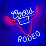 PILOYINDE Cowboy Neon sign Rodeo Neon Signs for Wall Decor Blue Western Bar Rodeo LED Signs for Wall Decor Cowboy Neon Sign Man Cave Blue Cow Skull Light, Sign Busch, Crs Bull Led Wall Decor Applicable to Bar Beer Club Pub Bistro.