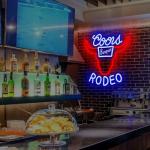 PILOYINDE Cowboy Neon sign Rodeo Neon Signs for Wall Decor Blue Western Bar Rodeo LED Signs for Wall Decor Cowboy Neon Sign Man Cave Blue Cow Skull Light, Sign Busch, Crs Bull Led Wall Decor Applicable to Bar Beer Club Pub Bistro.