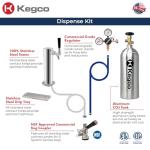 Kegco 24" Wide Outdoor Build-In Dual Tap Stainless Steel Right Hinge Kegerator with Dispense Kit