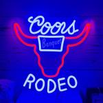 PILOYINDE Cowboy Neon sign Rodeo Neon Signs for Wall Decor Blue Western Bar Rodeo LED Signs for Wall Decor Cowboy Neon Sign Man Cave Blue Cow Skull Light, Sign Busch, Crs Bull Led Wall Decor Applicable to Bar Beer Club Pub Bistro.