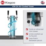 Kegco 24" Wide Outdoor Build-In Dual Tap Stainless Steel Right Hinge Kegerator with Dispense Kit