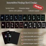 Ben Niu Classic Totem Black Waterproof Playing Cards Cool Unique Deck, Plastic Poker Cards, Collectible & Novelty Playing Cards for Pool & Game Nights（Limited Edition）