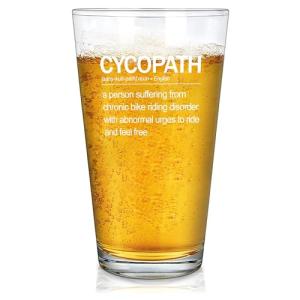 Panvola Cycopath Definition Beer Glass Bikers Gift Biker Dad Mom Brother Sister Girlfriend Boyfriend Cyclist Gifts For Men Women Cycling Pint Glasses Clear Drinking Glass 16 oz