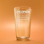 Panvola Cycopath Definition Beer Glass Bikers Gift Biker Dad Mom Brother Sister Girlfriend Boyfriend Cyclist Gifts For Men Women Cycling Pint Glasses Clear Drinking Glass 16 oz