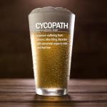 Panvola Cycopath Definition Beer Glass Bikers Gift Biker Dad Mom Brother Sister Girlfriend Boyfriend Cyclist Gifts For Men Women Cycling Pint Glasses Clear Drinking Glass 16 oz