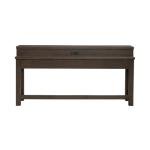 Liberty Furniture Cascade Falls Living Room Console Bar Table with Charging Station - Satin Espresso