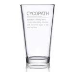 Panvola Cycopath Definition Beer Glass Bikers Gift Biker Dad Mom Brother Sister Girlfriend Boyfriend Cyclist Gifts For Men Women Cycling Pint Glasses Clear Drinking Glass 16 oz