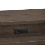 Liberty Furniture Cascade Falls Living Room Console Bar Table with Charging Station - Satin Espresso