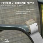 PHI VILLA 7 Piece Outoor Bar Dining Set, High Top Patio Bar Table and Chairs Set with 6 Outdoor Swivel Bar Stools & 40" Outdoor Bar Table for Yard, Garden and Terrace, Grey