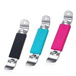 3 Pieces Magnetic Bottle Openers Can Opener Classic Beer Opener Stainless Steel Small Bottle Opener Can Tapper with Magnet for Camping and Traveling HANCELANT (Black Blue Fuchsia)