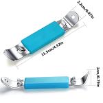 3 Pieces Magnetic Bottle Openers Can Opener Classic Beer Opener Stainless Steel Small Bottle Opener Can Tapper with Magnet for Camping and Traveling HANCELANT (Black Blue Fuchsia)