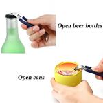 3 Pieces Magnetic Bottle Openers Can Opener Classic Beer Opener Stainless Steel Small Bottle Opener Can Tapper with Magnet for Camping and Traveling HANCELANT (Black Blue Fuchsia)