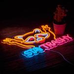 Stay Trashy Racoon Neon Sign for Wall Decor LED Light USB Powered Dimmable Art Signs for Bar Pub Store Man Cave Kids Room 16.2 X 12.6 inch