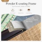 Sophia & William Outdoor Bar Set, Patio Bar Table and Chairs Set, Bar Height Patio Set - 6 x Swivel Bar Chairs(Brown-Padded), 1 x Rectangular Bar Table(Black)