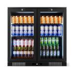 FoMup Back Bar Cooler Undercounter Beverage Refrigerator with Glass Door, Commercial Display Fridge for Beer Drink Soda with Temperature Control, 7.2Cu. Ft. Large Capacity, Black