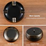 Extra Large Cigar Ashtrays with Lid for Outdoors Indoors Outside Patio Living Room Home Retro Decor,2.5'' Wide Cigar Rest Ashtray for Cigars,Cigar Accessories for Men Dad Husband Boyfriend