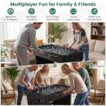 Goplus Foosball Table, 47" Competition Full Size Soccer Game Table with 22 Players, 2 Balls, Home Arcade Football Table Set for Adults, Family Nights, Game Rooms, Parties (Black)