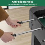 Goplus Foosball Table, 47" Competition Full Size Soccer Game Table with 22 Players, 2 Balls, Home Arcade Football Table Set for Adults, Family Nights, Game Rooms, Parties (Black)