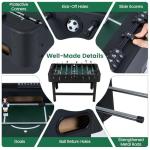 Goplus Foosball Table, 47" Competition Full Size Soccer Game Table with 22 Players, 2 Balls, Home Arcade Football Table Set for Adults, Family Nights, Game Rooms, Parties (Black)