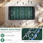 Goplus Foosball Table, 47" Competition Full Size Soccer Game Table with 22 Players, 2 Balls, Home Arcade Football Table Set for Adults, Family Nights, Game Rooms, Parties (Black)