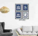 Little Man Cave Retro Preppy Checkered Lightning Peace Sign Long Live Boyhood Poster Prints for Boy Teen Room Dorm Decor,Preppy Decorations Prints Wall Art Unframed 4pcs 8x10inches,Teen Boys Gifts